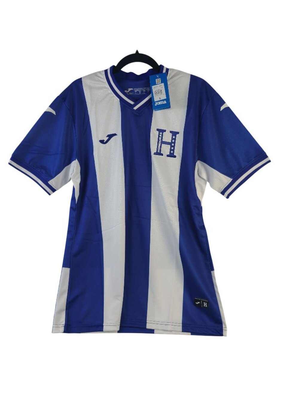 NEW Joma Honduras National Team Soccer Jersey Blue & White Striped Size L